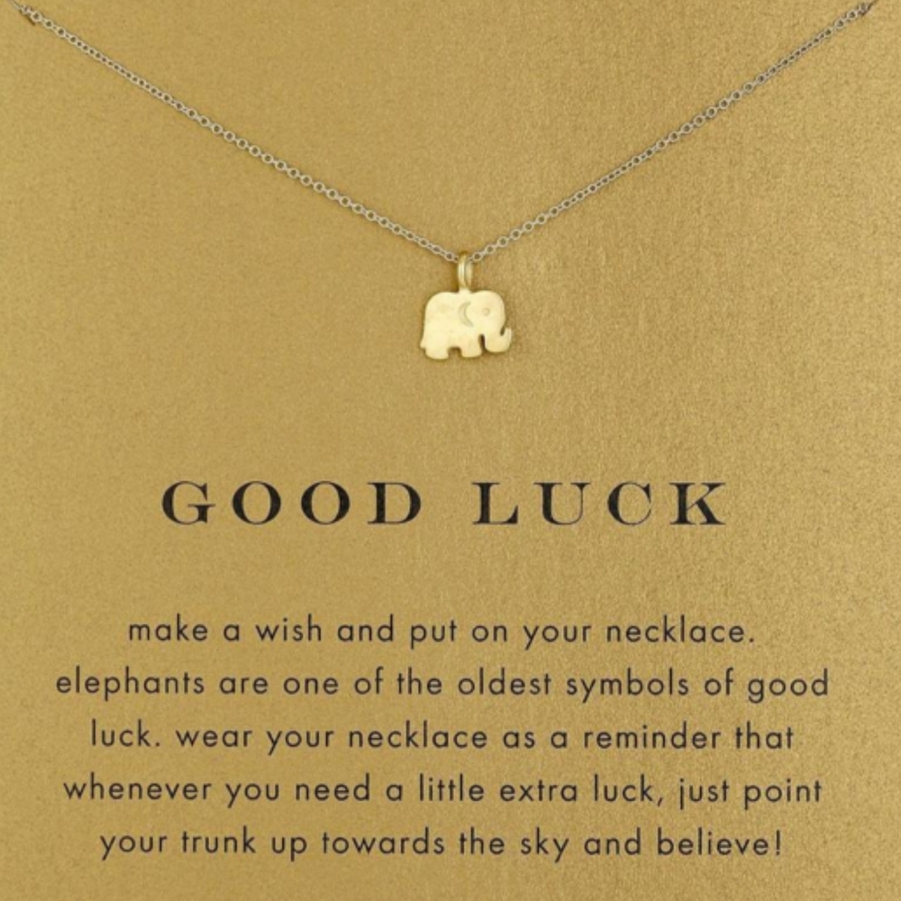 NEW Dogeared Tiny Good Luck Elephant Necklace
